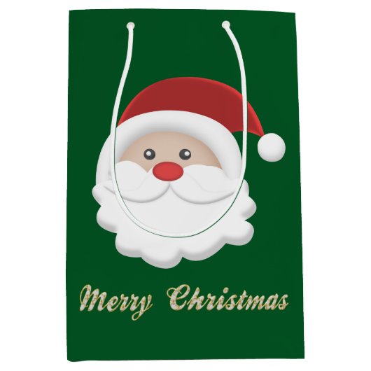 Sac Cadeau Moyen Noël de Snowman et Père Noël (Devant)