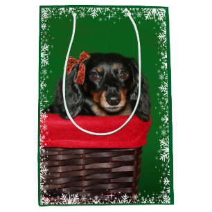 Sac Cadeau Moyen Noël de teckel