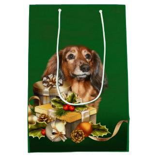Sac Cadeau Moyen Noël de teckel
