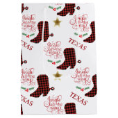 Sac Cadeau Moyen Noël de tintement du Texas complètement (Dos)