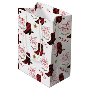 Sac Cadeau Moyen Noël de tintement du Texas complètement