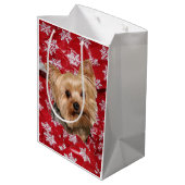 Sac Cadeau Moyen Noël de Yorkie (Dos Angle)