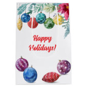 Sac Cadeau Moyen Noël d'échange d'ornements aquarelle (Dos)