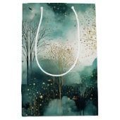 Sac Cadeau Moyen Noël des arbres verts (Devant)