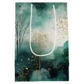 Sac Cadeau Moyen Noël des arbres verts (Dos)