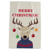 Sac Cadeau Moyen Noël des cerfs (Dos)