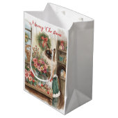 Sac Cadeau Moyen Noël des chats sur le thème du chat siamois dans l (Devant Angle)