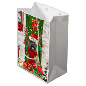 Sac Cadeau Moyen Noël du chien de Cairn Terrier (Devant Angle)