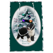 Sac Cadeau Moyen Noël du chien d'eau espagnol (Devant)