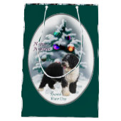 Sac Cadeau Moyen Noël du chien d'eau espagnol (Dos)