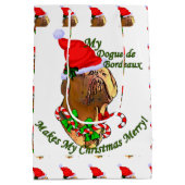 Sac Cadeau Moyen Noël du Dogue de Bordeaux (Dos)