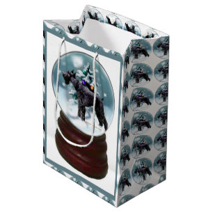 Sac Cadeau Moyen Noël du géant Schnauzer
