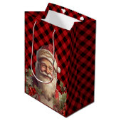 Sac Cadeau Moyen Noël du Père Noël Saint Nicolas (Devant Angle)