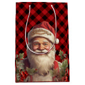 Sac Cadeau Moyen Noël du Père Noël Saint Nicolas (Devant)