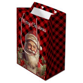 Sac Cadeau Moyen Noël du Père Noël Saint Nicolas (Dos Angle)