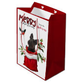 Sac Cadeau Moyen Noël écossais du chien Terrier (Dos Angle)