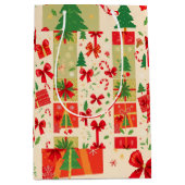 Sac Cadeau Moyen Noël festif (Devant)