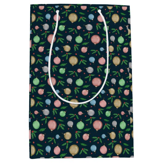 Sac Cadeau Moyen Noël festif (Devant)