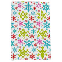Noël Flocons de Neige Rétro Colorés