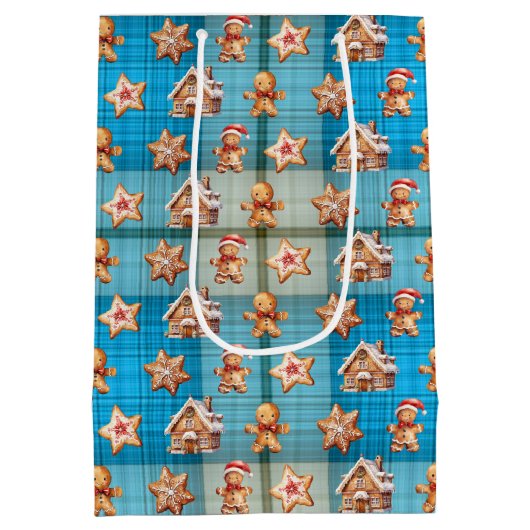 Sac Cadeau Moyen Noël Gingerpain Maisons et Hommes (Dos)