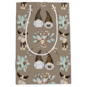 Sac Cadeau Moyen Noël Gnomes Woodland (Devant)