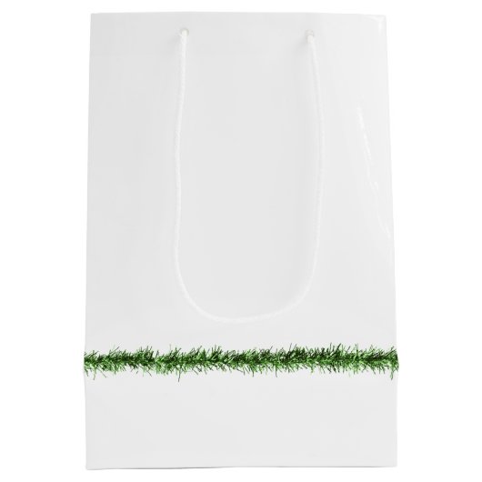 Sac Cadeau Moyen Noel Golden Retriever avec baisers en bâton à lèvr (Dos)