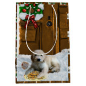 Sac Cadeau Moyen Noël Goldendoodle (Devant)