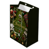 Sac Cadeau Moyen Noël Golf Vacances (Devant Angle)