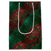 Sac Cadeau Moyen Noël gothique vert et rouge (Dos)