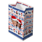 Sac Cadeau Moyen Noël Joe et Kamala (Devant Angle)