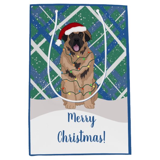 Sac Cadeau Moyen Noël Leonberger (Devant)