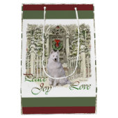 Sac Cadeau Moyen Noël mignon Samoyed (Dos)