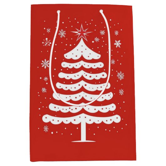 Sac Cadeau Moyen Noël moderne (Devant)