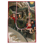 Sac Cadeau Moyen Noël Noël du train du Père Noël (Dos)