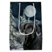 Sac Cadeau Moyen Noël noir de laboratoire (Dos)