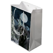 Sac Cadeau Moyen Noël noir de laboratoire (Dos Angle)