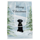 Sac Cadeau Moyen Noël noir de laboratoire (Dos)