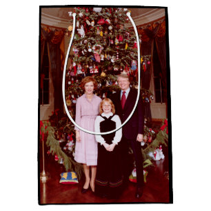 Sac Cadeau Moyen Noël Président James Jimmy Carter Maison Blanche