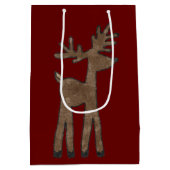 Sac Cadeau Moyen Noël Red Reindeer (Dos)