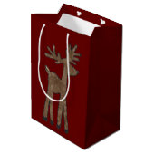 Sac Cadeau Moyen Noël Red Reindeer (Dos Angle)
