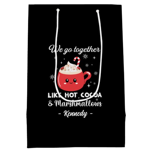 Sac Cadeau Moyen Noël romantique et drôle (Dos)