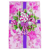 Sac Cadeau Moyen Noël rose sucre de canne (Dos)