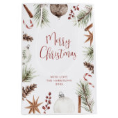 Sac Cadeau Moyen Noël rustique (Devant)