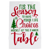 Sac Cadeau Moyen Noël saison de design de choix (Dos)