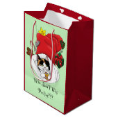 Sac Cadeau Moyen Noël Stocker mignonne Calico Kitten (Devant Angle)