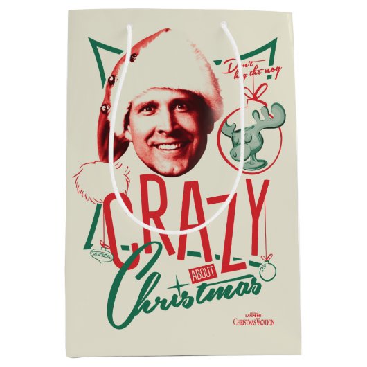 Sac Cadeau Moyen Noël Vacances Fou À propos de Noël (Devant)