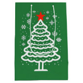 Sac Cadeau Moyen Noël vert et rouge (Dos)