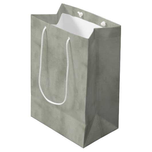 Sac Cadeau Moyen Noël vert olive chaud (Devant Angle)