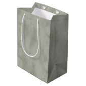 Sac Cadeau Moyen Noël vert olive chaud (Dos Angle)