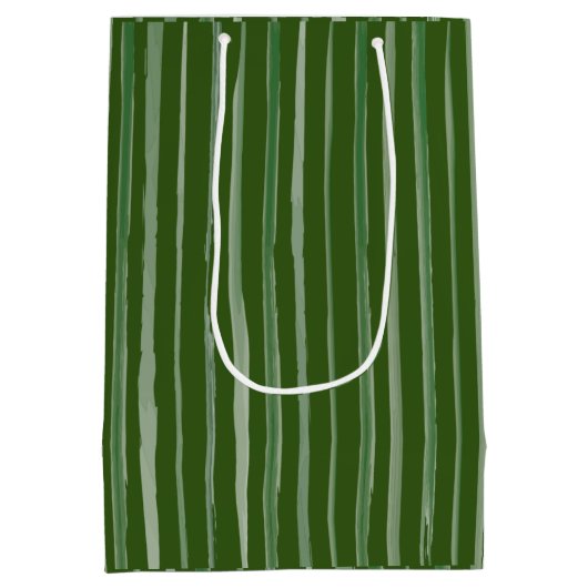 Sac Cadeau Moyen Noël Vert Russe rayures Aquarelle (Dos)